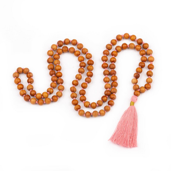 Mala sandalwood with tassel, 108 beads –