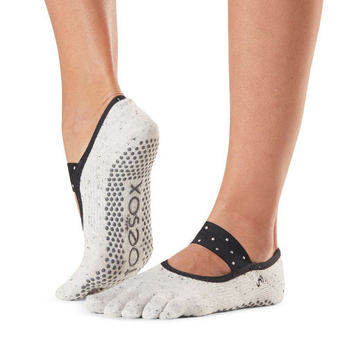  toesox Women's Elle Full Toe Grip Socks – Non-Slip