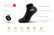 Barefoot Sock Shoe, Speckled Black