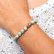 Mala bracelet, serpentine pastel-colored, buddha