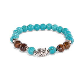 Mala bracelet - Turquoise and Tiger Eye