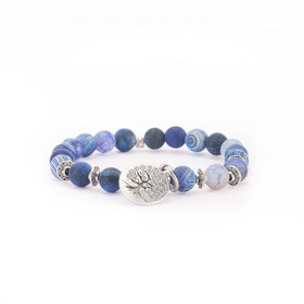 Mala bracelet - Blue Agate