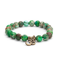 Mala bracelet - Green Imperial Turquoise, L-size