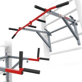 Chin-up/tricep dip/abdominal rack for gymnastic ladders