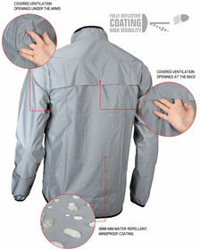 Reflective running jacket for men