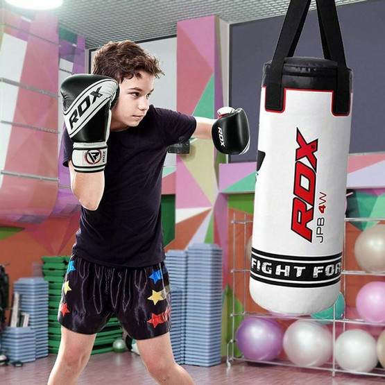 RDX Punching Bag Heavy Boxing Bag 8pc Filled 4ft 5ft Anti Swing Kickboxing  Adult Set Maya Hide Leather Punch Gloves Ceiling Hook Hanging Chains MMA  Muay Thai Workout Home Gym Fitness Training