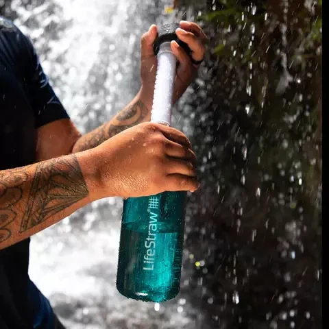 LifeStraw Go 1L Water Filter Bottle for Hiking, Camping, Travel