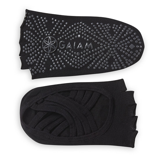 Gaiam  Studio Grip Yoga Socks, Halftoe –