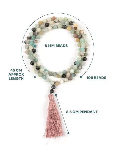 Mala Beads for Yoga Meditation - Zen Gemstone Necklace Spirit