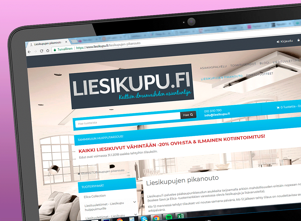 Liesikupu.fi verkkokaupan uutuuksia.