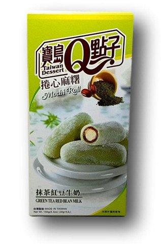 Matcha Red Bean Milk Mochi Roll