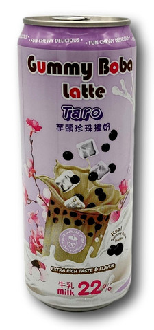 O's Bubble Gummy Boba Latte Taro 470ml