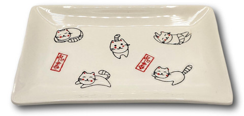 Happy cat Sushi plate 20x12,5x3 cm