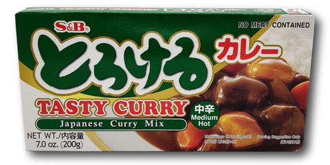 S&B Japanilainen Curry Roux Keski tulinen 200g