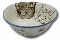 Japanese Three Cats Bowl 15 x 7 cm Japan