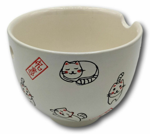 Happy cat Soba bowl 12x9cm