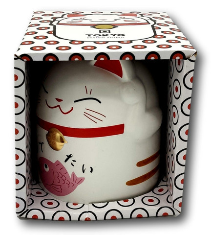 Lucky Cat Cup Pink 8.5x9.8cm 350ml