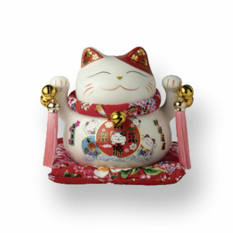 JADE TEMPLE Luck Cat White