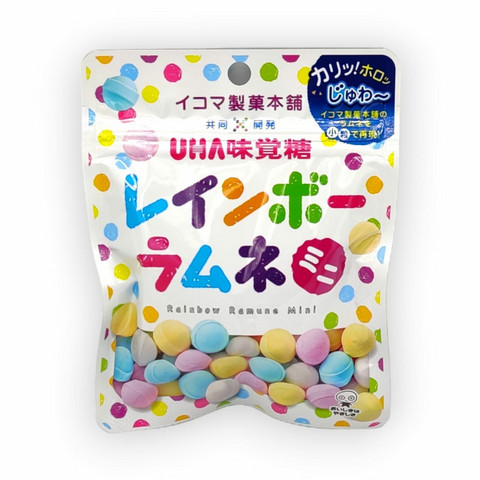 UHA Mikakuto Rainbow Väri Ramune Persikkamaku karkki 30g