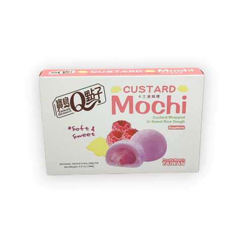 Q Brand Custard Mochi Raspberry Flavor 168g