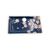 Sakura Plate 22.5x12.7cm Navy