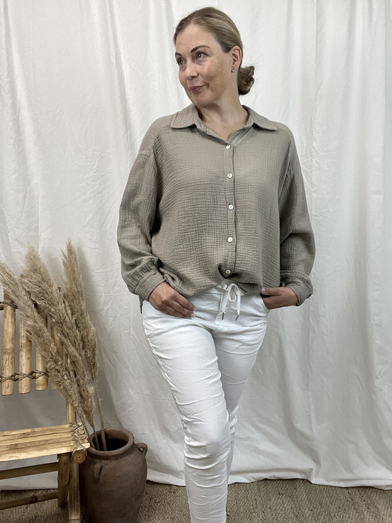 MARIANNE PUUVILLAPUSERO TAUPE