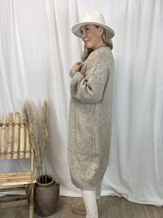 MILLIE NEULETAKKI BEIGE