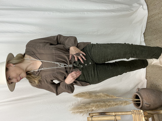 ROSITA VELVET NAPPIJOGGERIT KHAKI