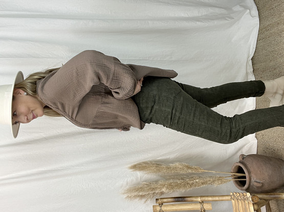 ROSITA VELVET NAPPIJOGGERIT KHAKI