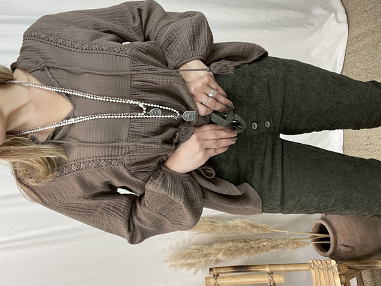 ROSITA VELVET NAPPIJOGGERIT KHAKI