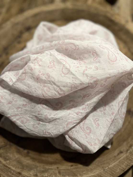 HUIVI SILKKI-PUUVILLA LITTLE PAISLEY VALKOINEN