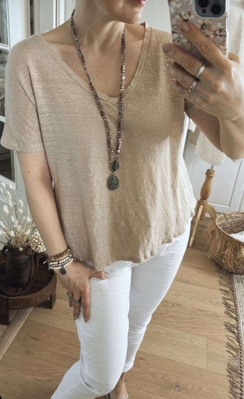 LINNEA PELLAVA T-PAITA BEIGE