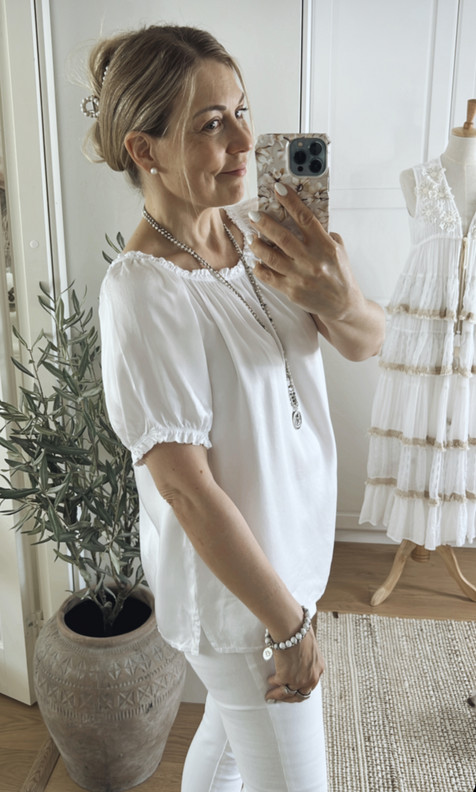 AMELIE SILKKI-VISKOOSIPUSERO VALKOINEN