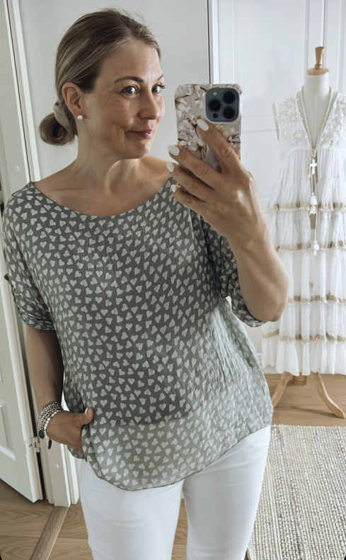 SYDÄN SILKKI-VISKOOSIPUSERO KHAKI