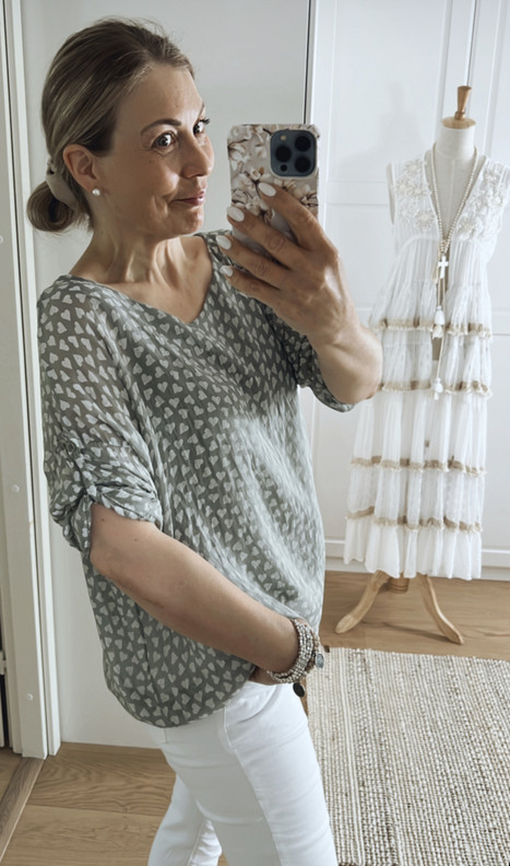 SYDÄN SILKKI-VISKOOSIPUSERO KHAKI