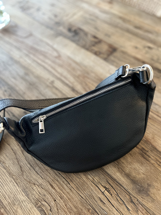CROSSBODY NAHKALAUKKU MUSTA