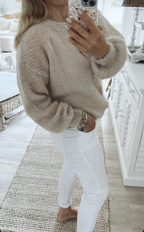 COLETTA MOHAIRNEULETAKKI BEIGE