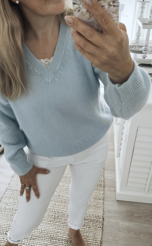 HENRIKA KID MOHAIRNEULE TAIVAANSININEN