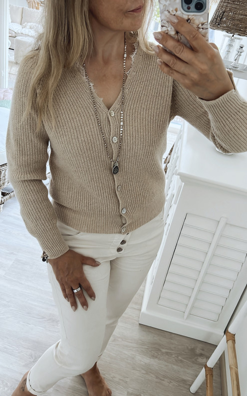 IRINA NEULETAKKI BEIGE