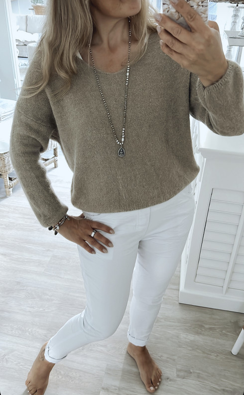 LOREN ALPAKKANEULE BEIGE