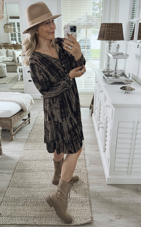 ILSE VISKOOSIMEKKO/TUNIKA TAUPE