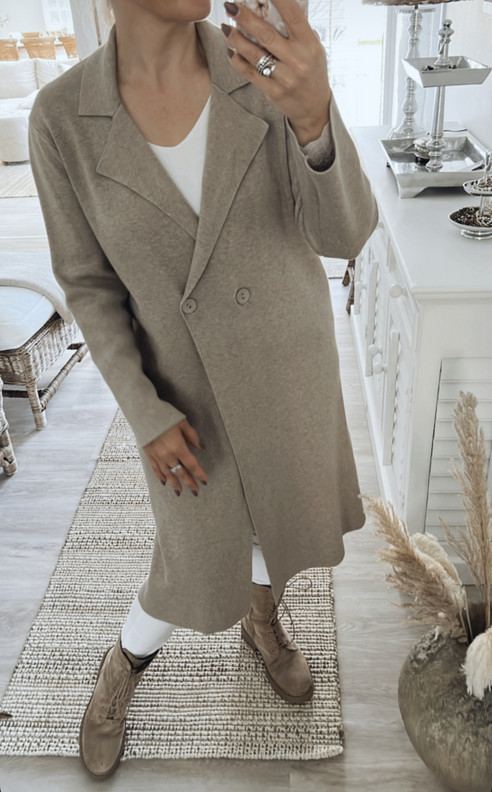 DORALIS VISKOOSINEULETAKKI BEIGE