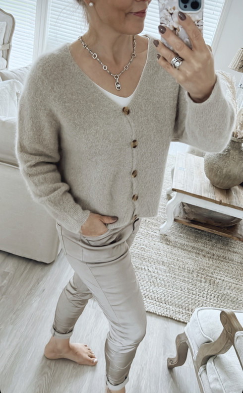 SANCIA ALPAKKANEULETAKKI TAUPE