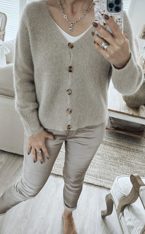 SANCIA ALPAKKANEULETAKKI TAUPE