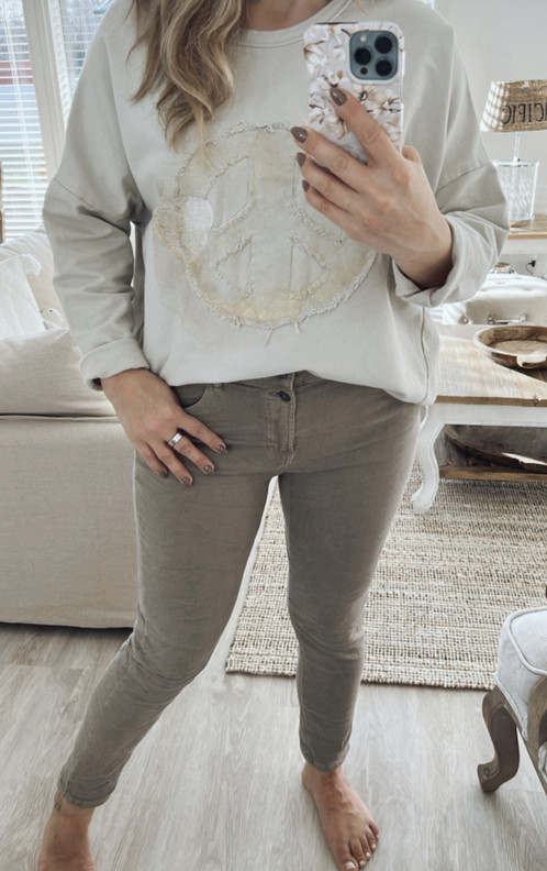 PEACE AND LOVE COLLARI BEIGE