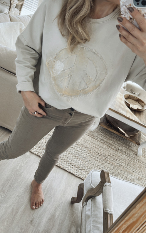 PEACE AND LOVE COLLARI BEIGE