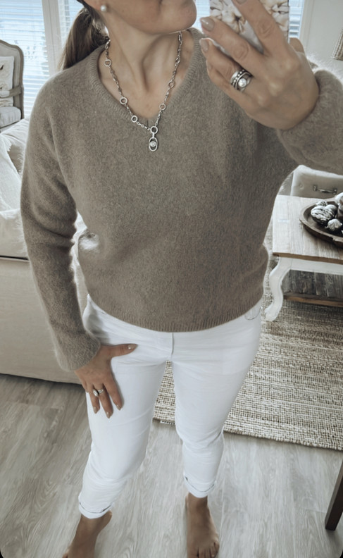 SHANIA ALPAKKANEULE TAUPE