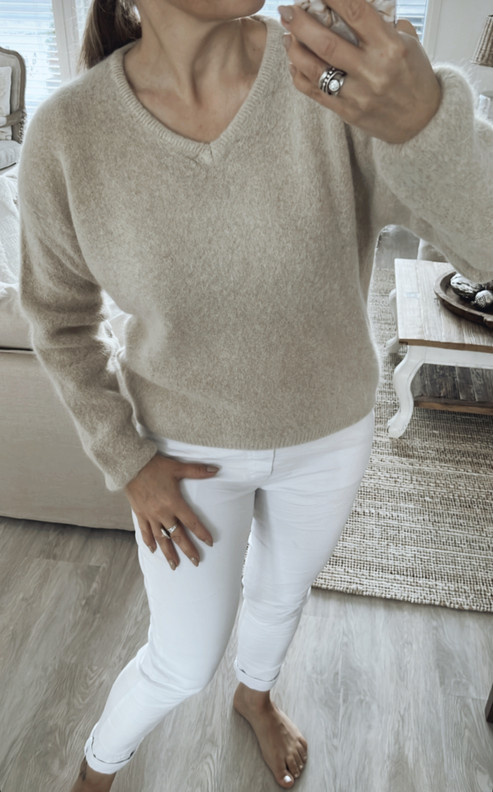SHANIA ALPAKKANEULE BEIGE