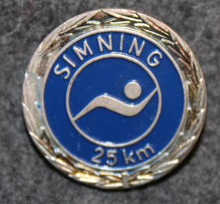 Simning 25km,  Svenska Livräddningssällskapet. Uimamerkki, ruotsin hengenpelastusseura