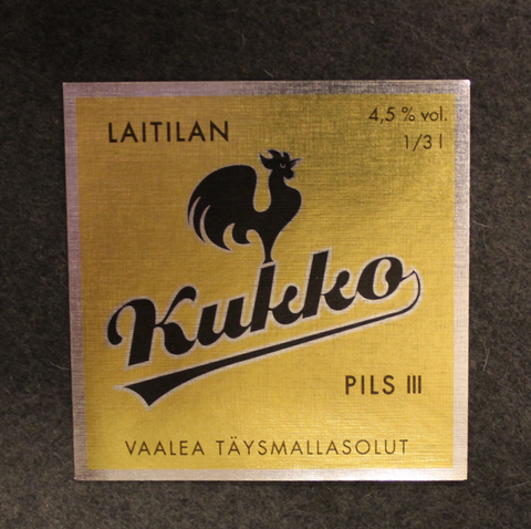 Laitilan Kukko Pils III. Beer Label